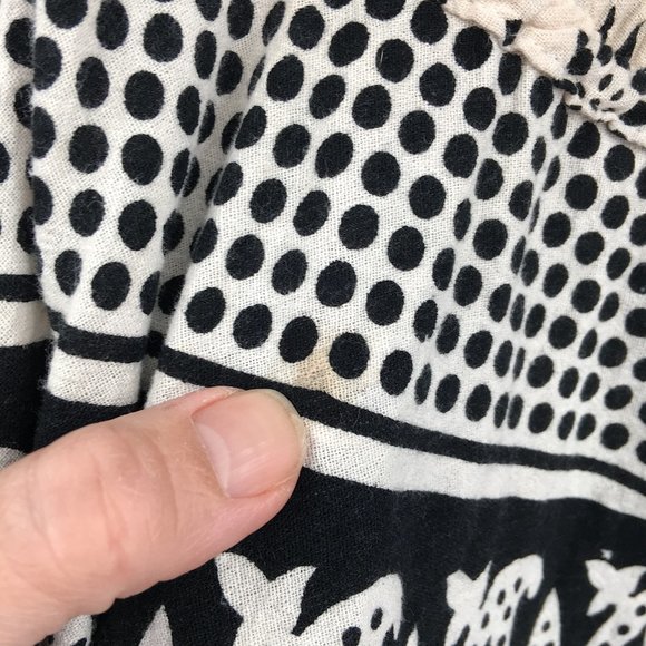 Labwanti wide leg boho festival indian goucho pant hippy black white elephant OS - Picture 7 of 9